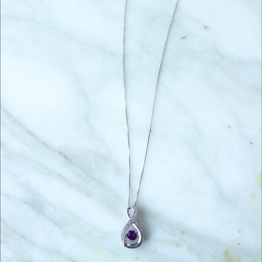 Sterling silver amethyst necklace