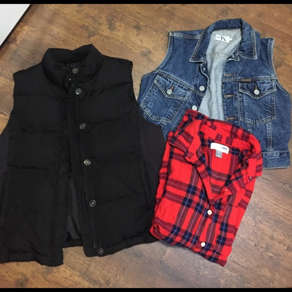 Calvin Klein Jackets & Blazers - Vest and flannel combo