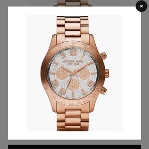Brand New Michael Kors Rose Gold Pave Watch