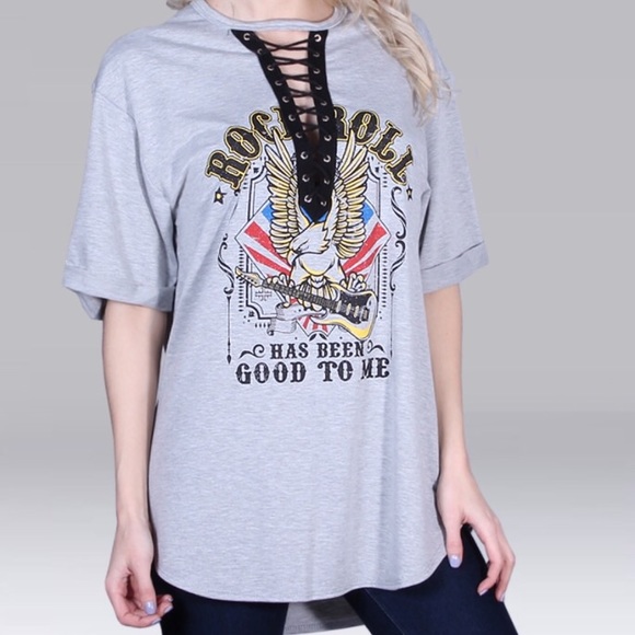 SALE Choker Lace Up Top - Rock 'N' Roll - Picture 4 of 4