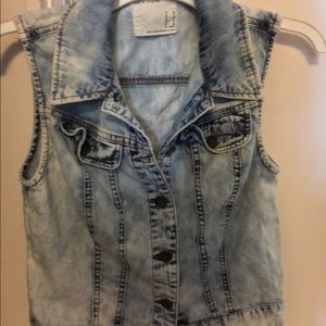 Forever 21 life in progress denim vest