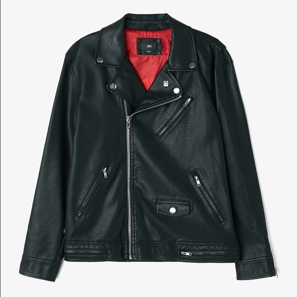 obey faux leather jacket