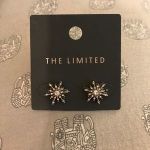 Silver stud star snowflake earrings the Limited