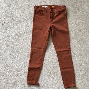Pilcro Anthropologie burnt orange pant jeans