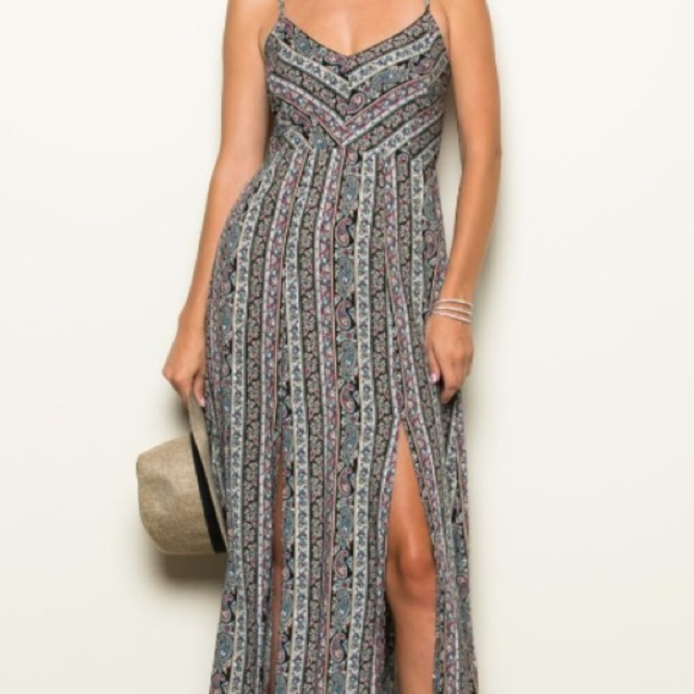 Printed maxi dress