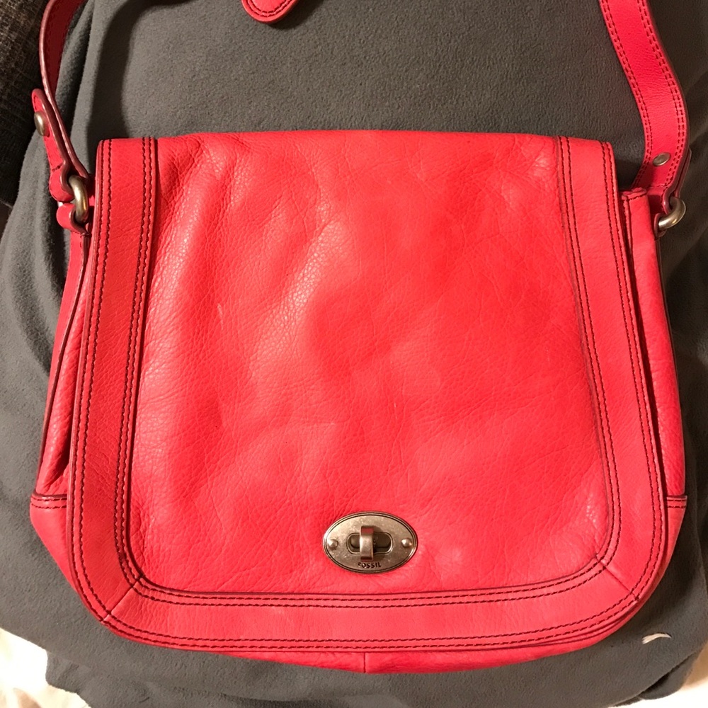 Leather fossil bag