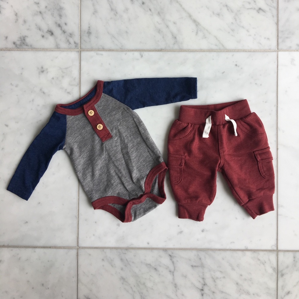 NB - Cherokee Onsie w/ Matching Pants