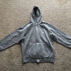 Plain Gray Nike Zip Up Sweatshirt