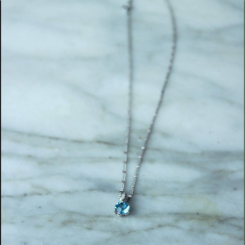 Sterling silver sapphire necklace