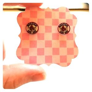 Handmade Boston Red Sox earrings