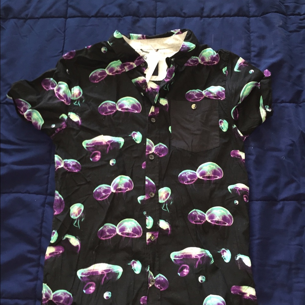 PACSUN, jelly fish button down