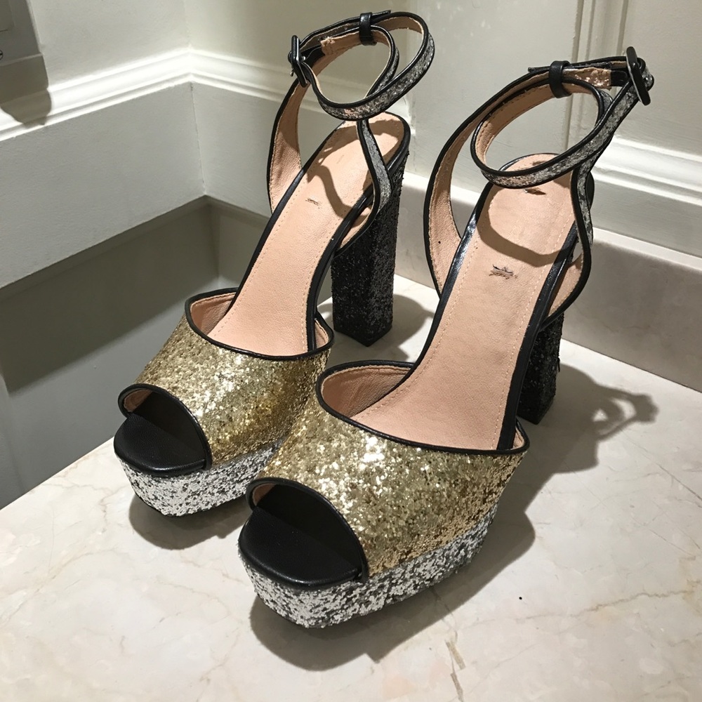 New Gitter 3 Tone Platform Sandals Size 8 - Picture 4 of 5