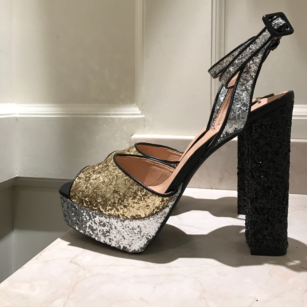 New Gitter 3 Tone Platform Sandals Size 8 - Picture 5 of 5
