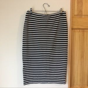 Striped pencil skirt