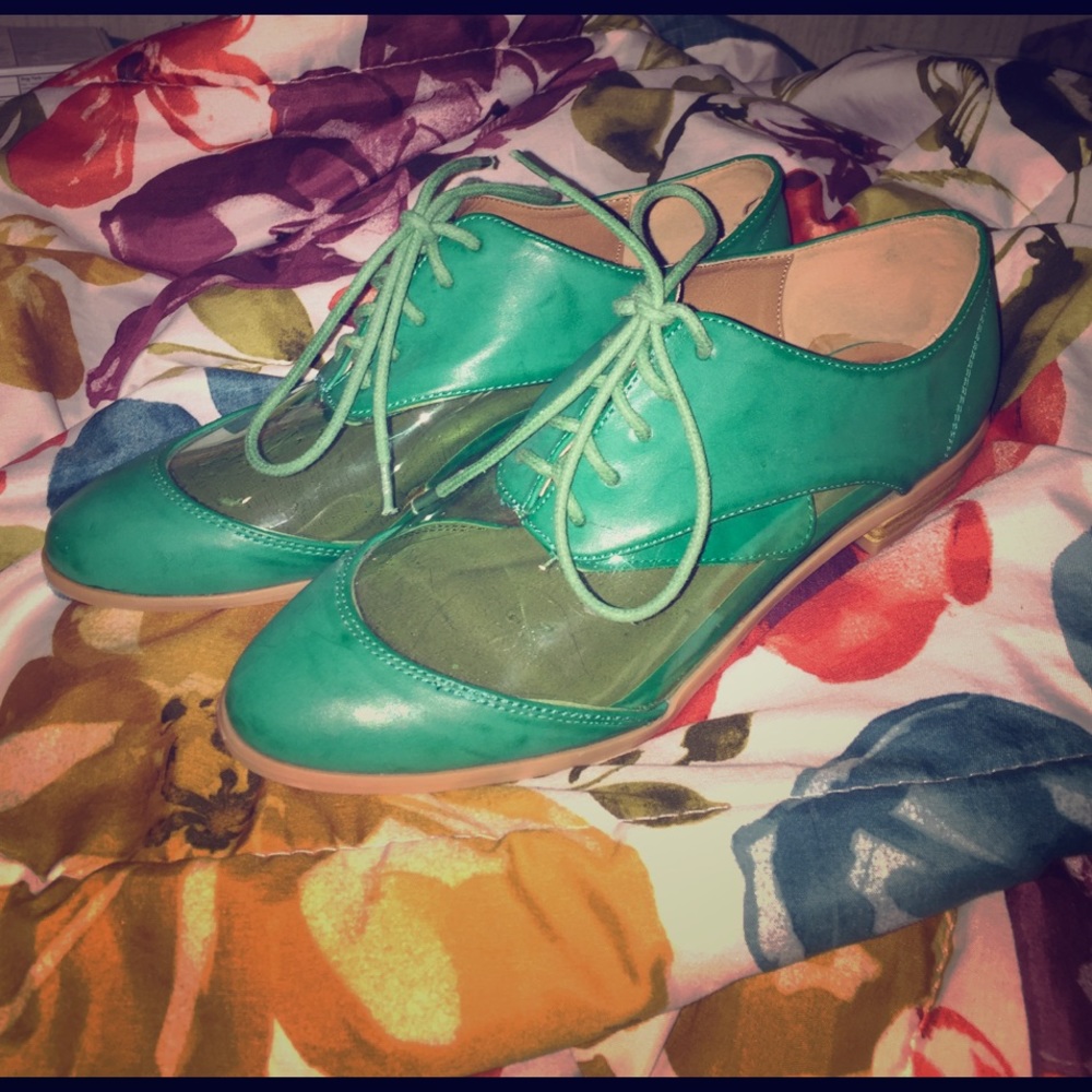 Green Oxford Shoes