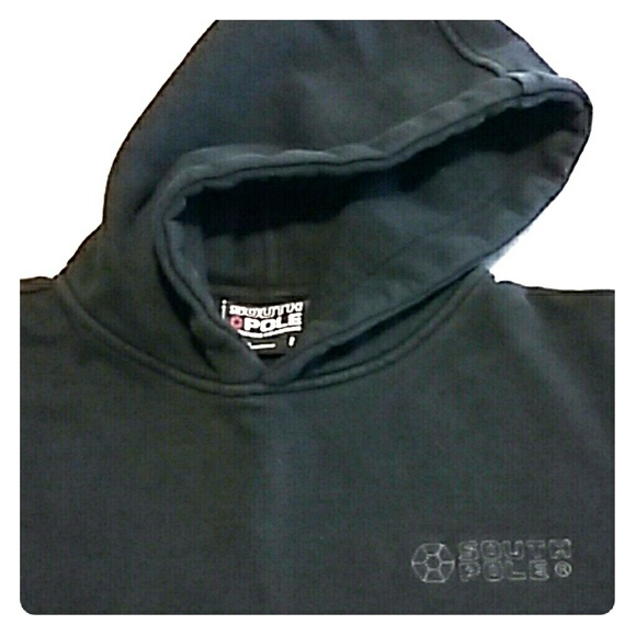 South Pole Hoodie Black Pullover EUC - Picture 1 of 4