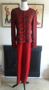 St. John Collection 3 Piece Knit Pant Jumpsuit