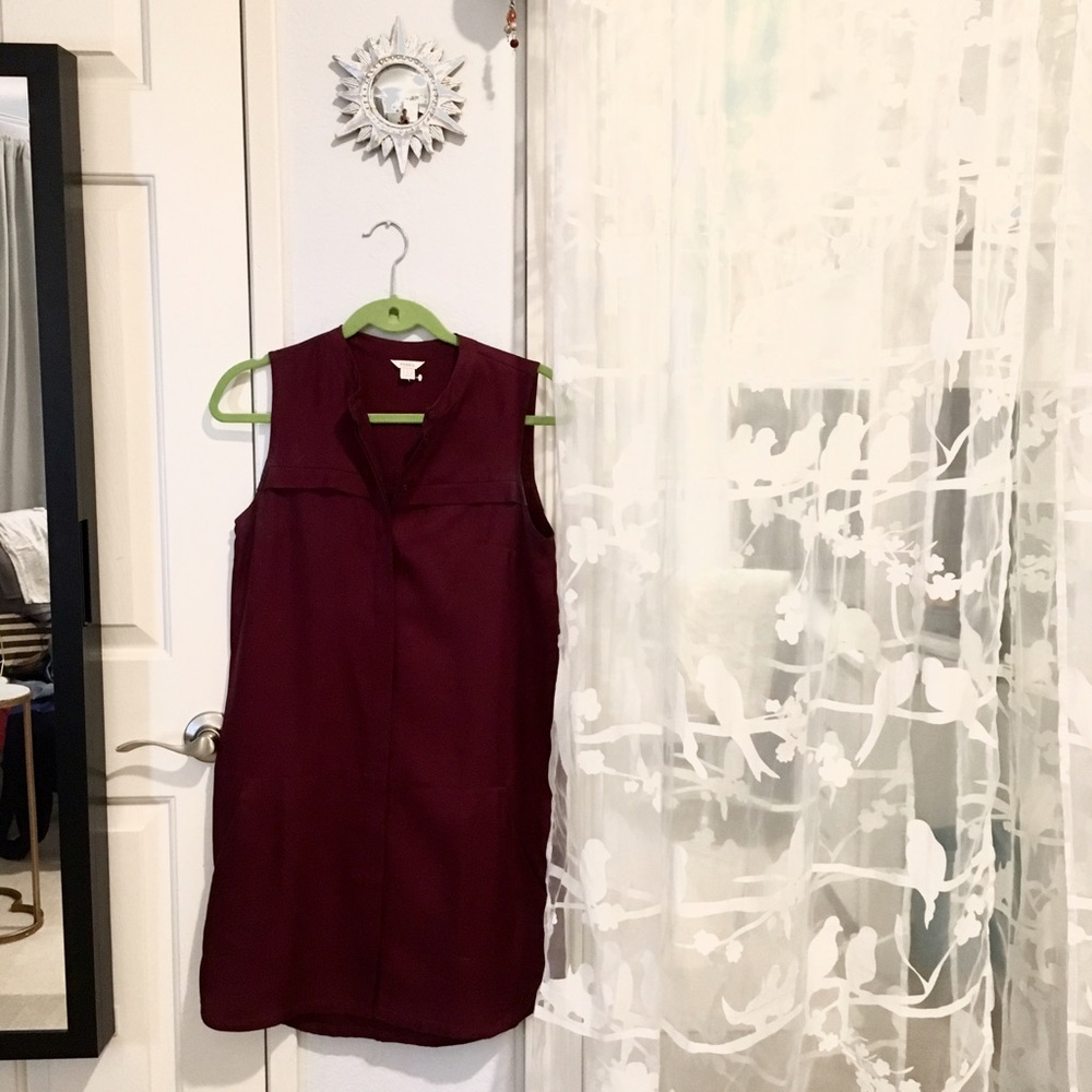100 % SILK Fossil Dress with pockets