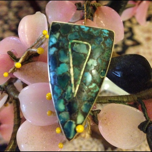 Vintage NA turquoise clip
