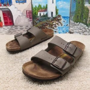 Tan Leather Birkenstocks, size 40