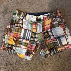 JCrew madras shorts (city fit)