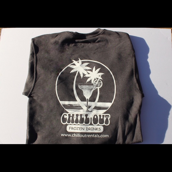 Chill Out Palm Tree Crew Neck Sweater - Picture 2 of 4