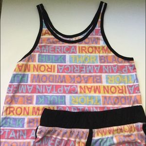 Marvel sleeveless pajamas