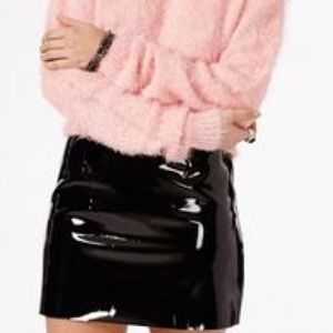 PVC black mini skirt PVC black mini skirt