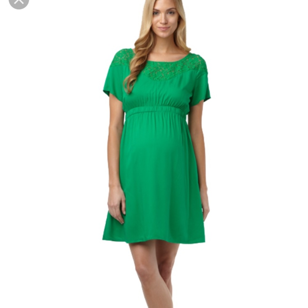 Green Rosie Pope maternity dress