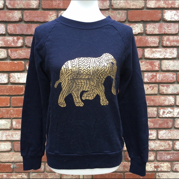 J. Crew Sweaters - !SOLD! J Crew Metallic Elephant Sweatshirt