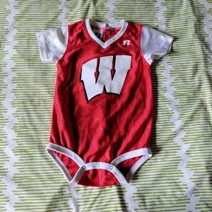 Wisconsin Badgers jersey onesie 24m NWOT