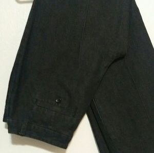 Black jean dress  pant trouser straight leg.