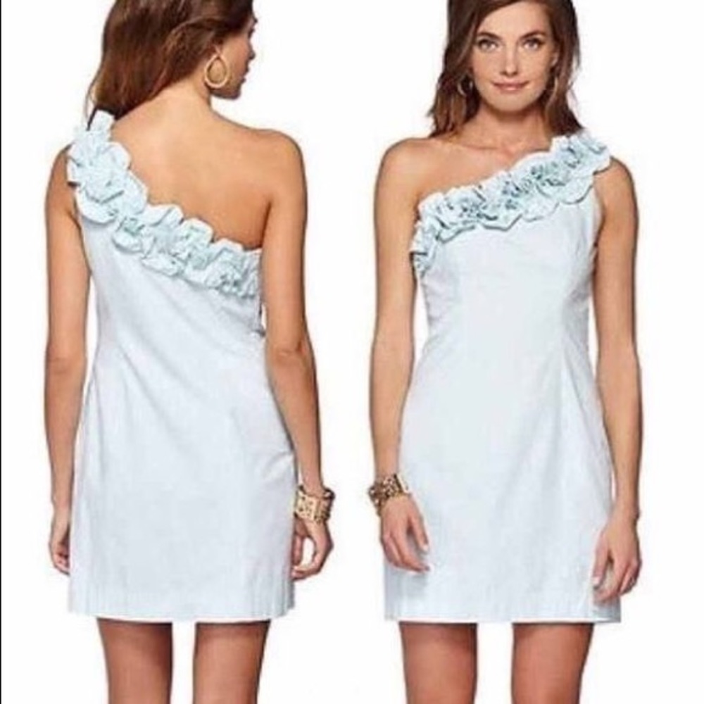 FINAL PRICE Lilly Pulitzer Seersucker One-Shoulder