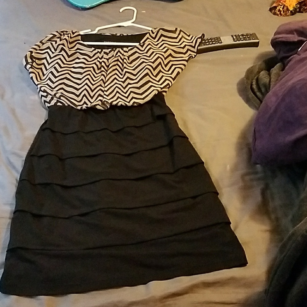 Nude and black formal dress