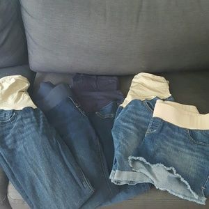 (5) Pieces of Maternity Denim (3 jeans 2 shorts)
