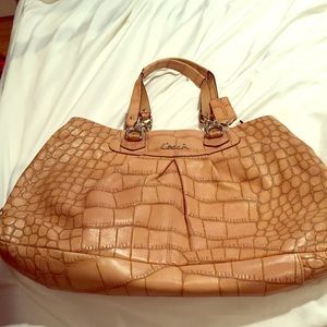 Coach-Ashley camel tan hand bag
