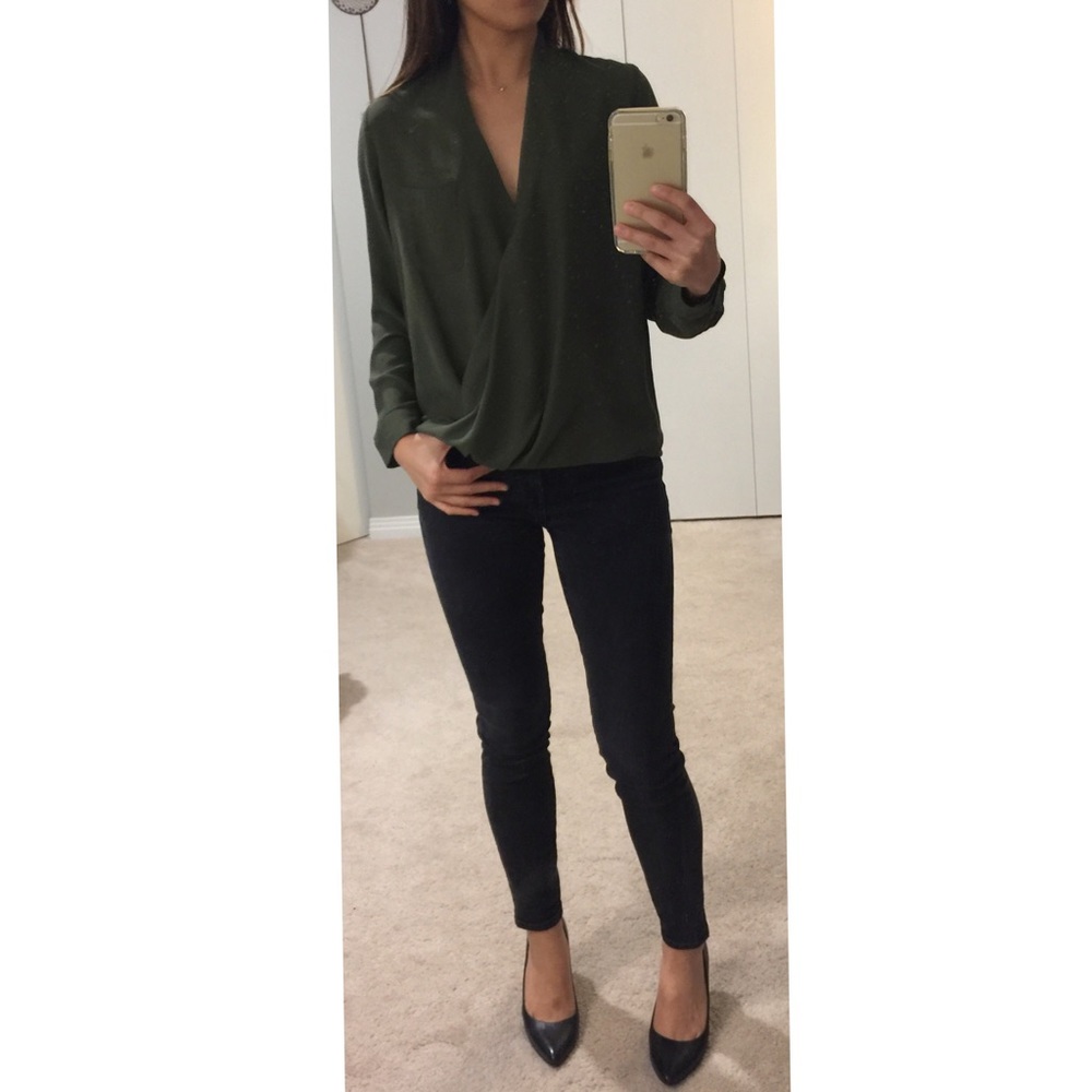Topshop wrap blouse