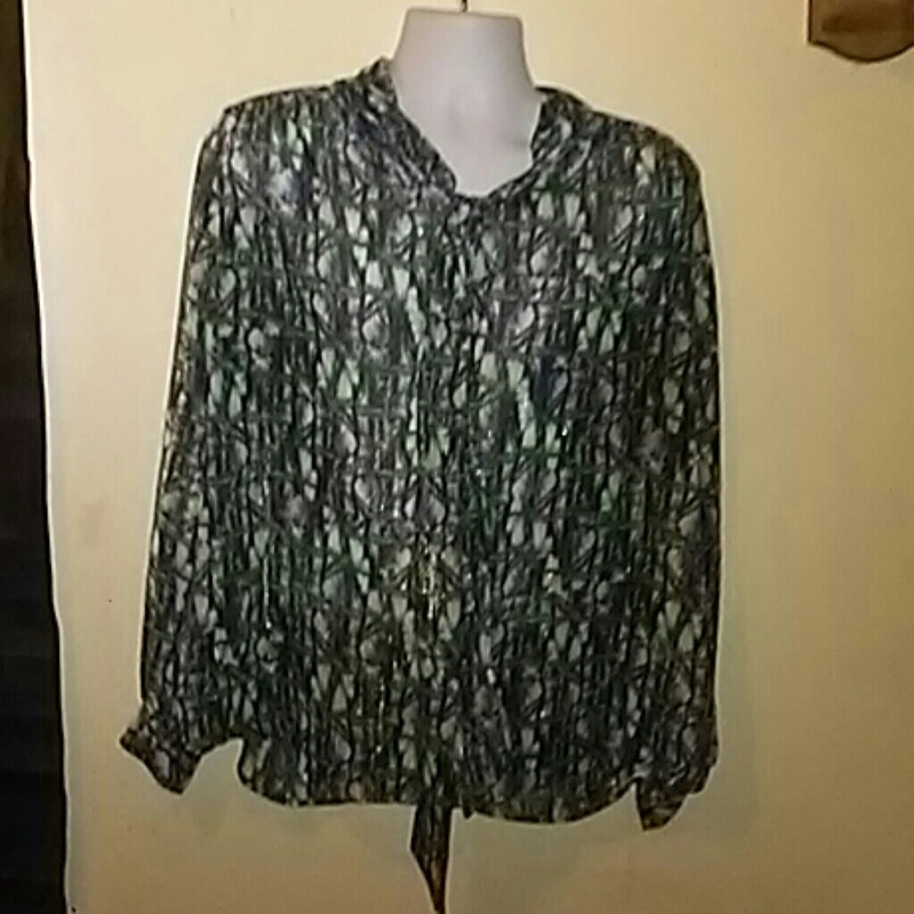 Liz Claiborne side tie blouse