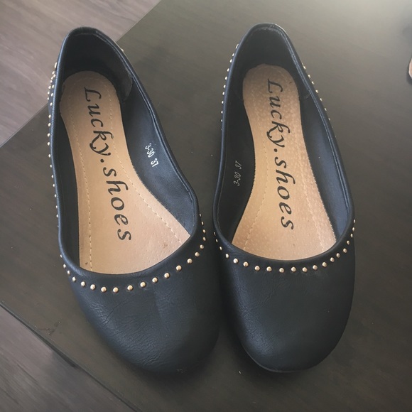 Forever 21 Shoes - Black Gold Studded Flats