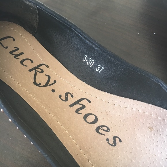 Black Gold Studded Flats - Picture 2 of 4