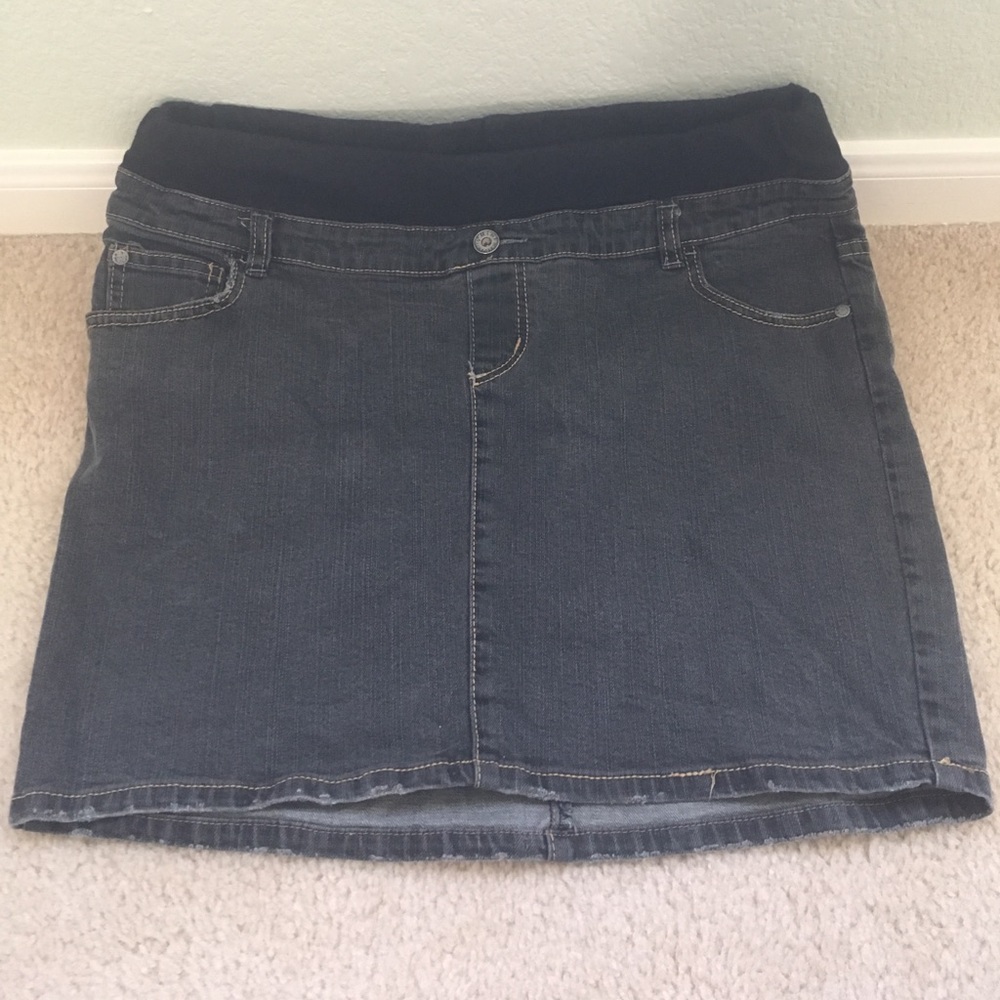 Mimi Maternity Dark grey Jean skirt