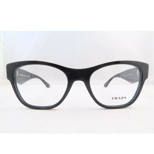PRADA EYEGLASSES VPR 07R-1O1 Black Crystal Gold