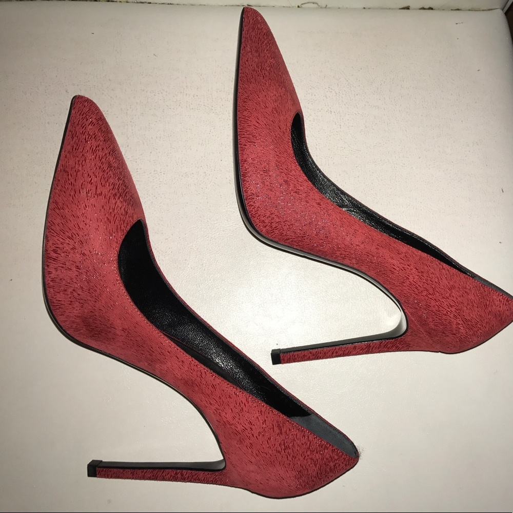 Saint Laurent never worn red pointed toe stiletto