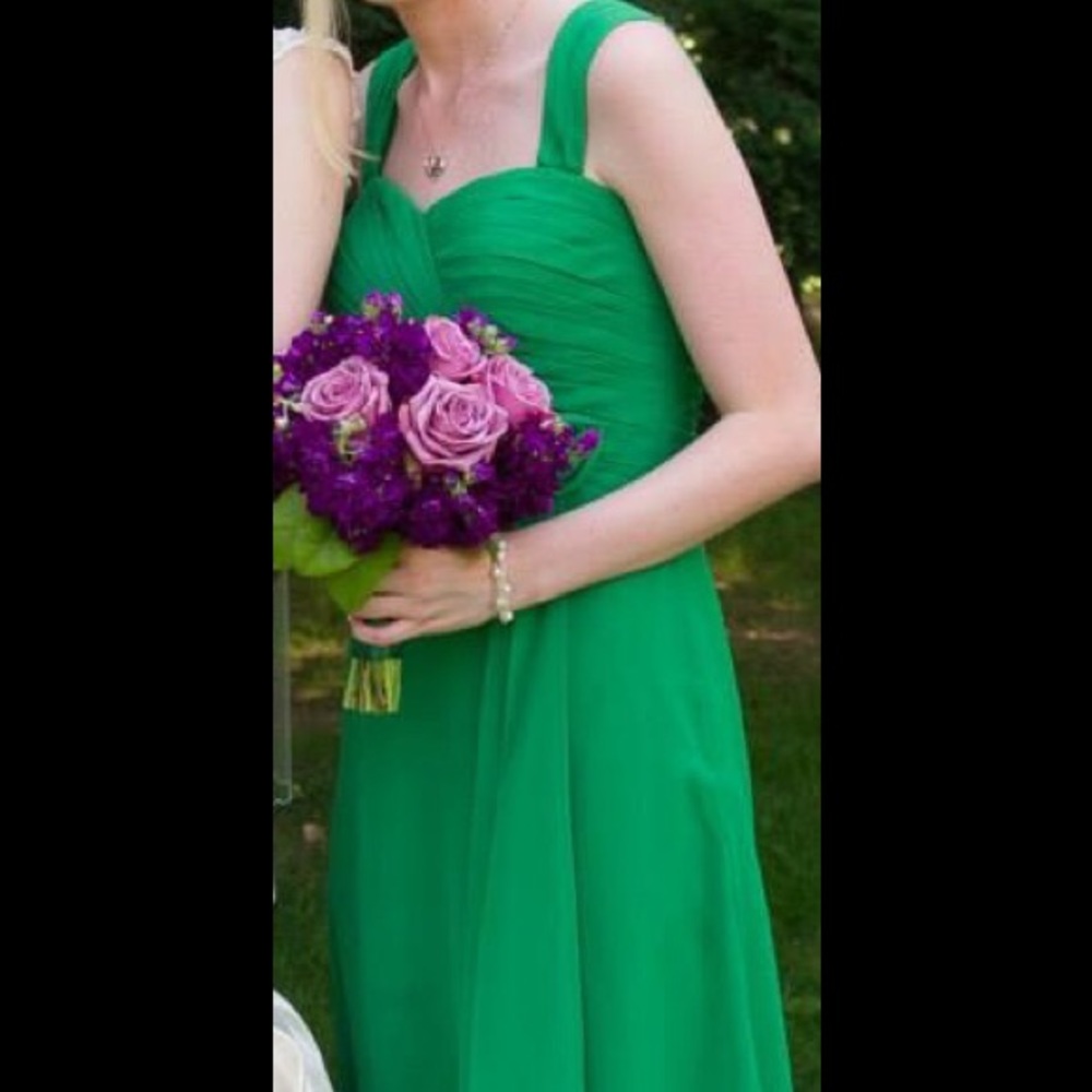 Green full length dress