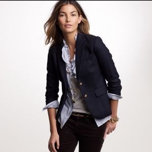 Jcrew navy wool schoolboy blazer