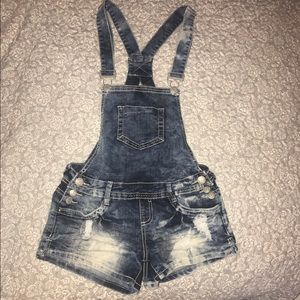 Denim Short Overalls