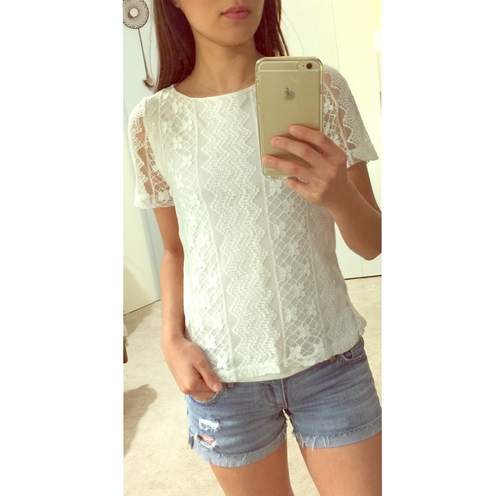 White lace top