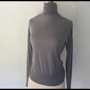 DEX grey lightweight turtleneck top