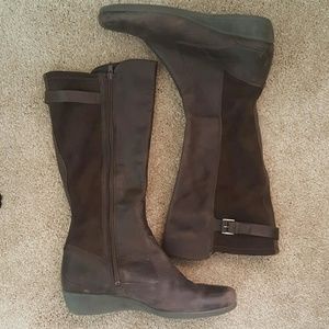 Leather/suede Ecco boots 10-10.5