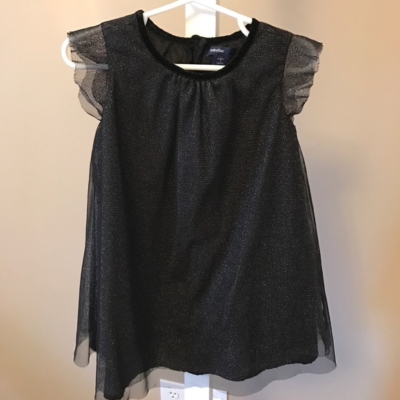 GAP Other - KIDS | GAP Sparkly Black Flutter Sleeve Dress